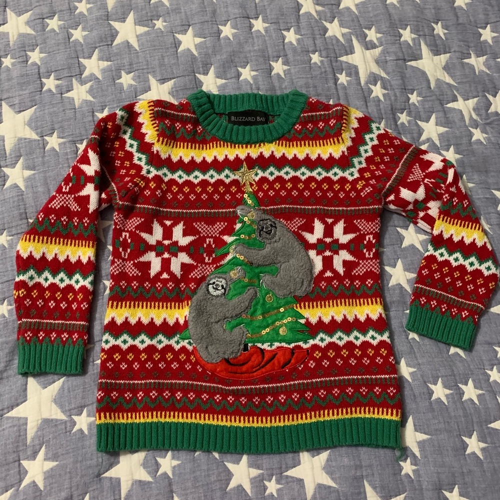 Blizzard Bay Christmas Sloth sweater 🦥 size 5
